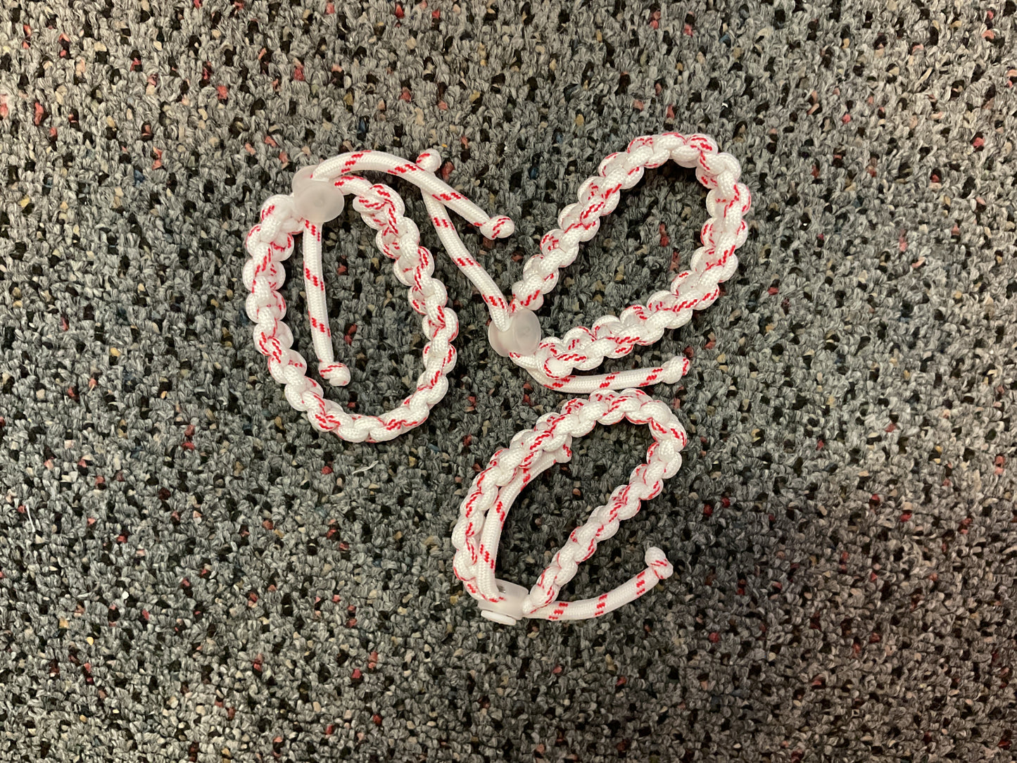 Red and white Baseball bracelets