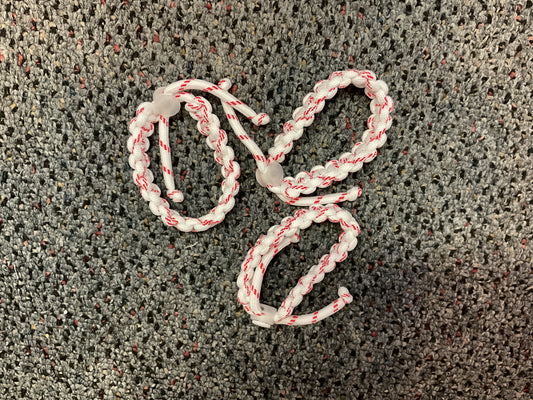 Red and white Baseball bracelets