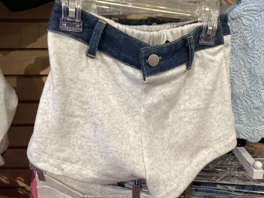 Fbz grey denim pocket shorts