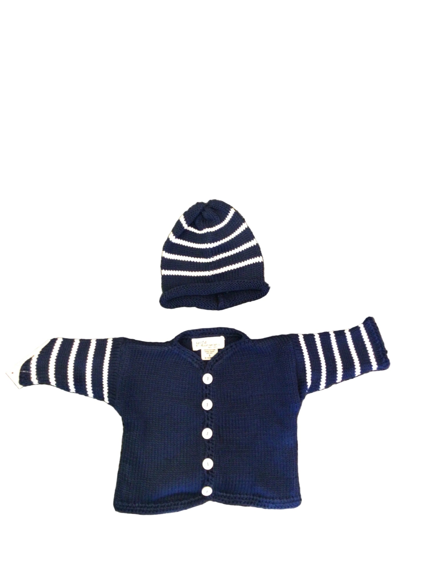 Baby sweater and hat set