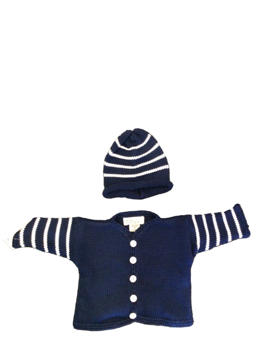 Baby sweater and hat set