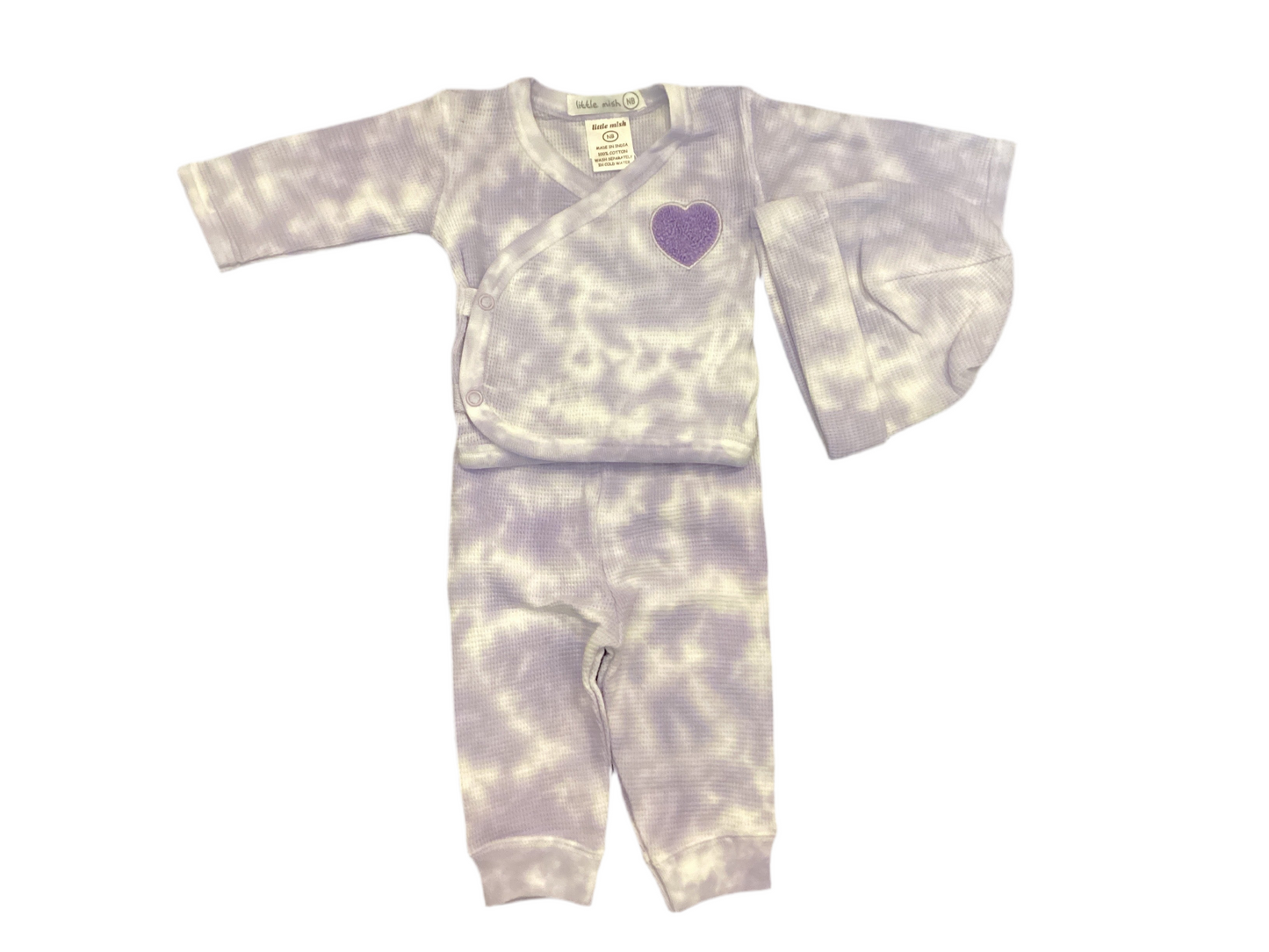 Purple Heart tie dye 3pc set