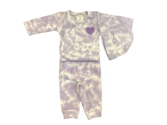 Purple Heart tie dye 3pc set