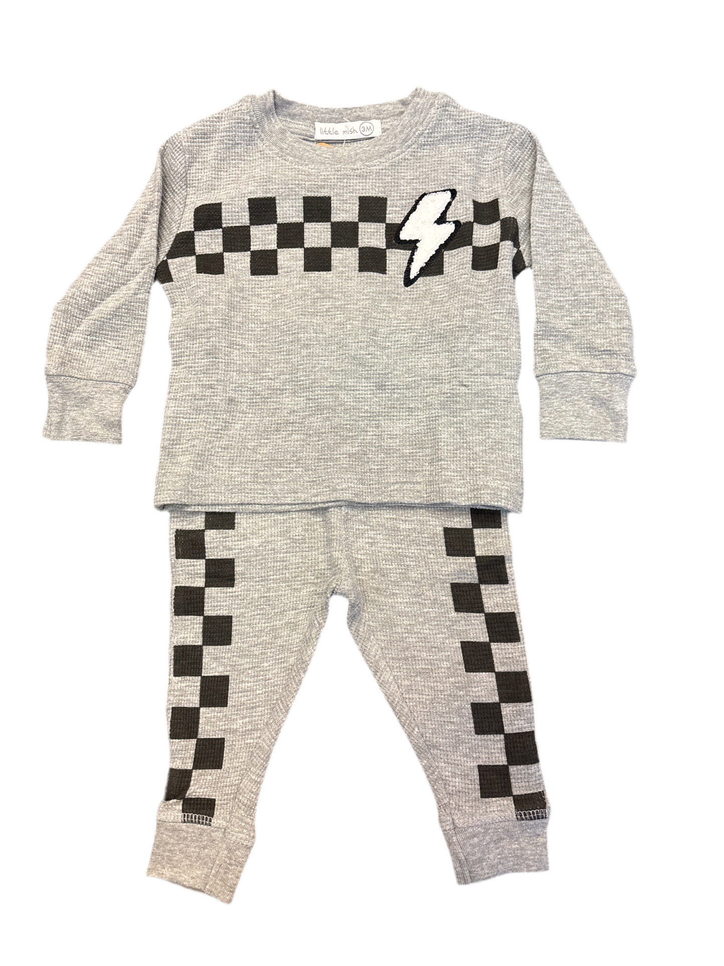 Grey bolt patch 2 pc set