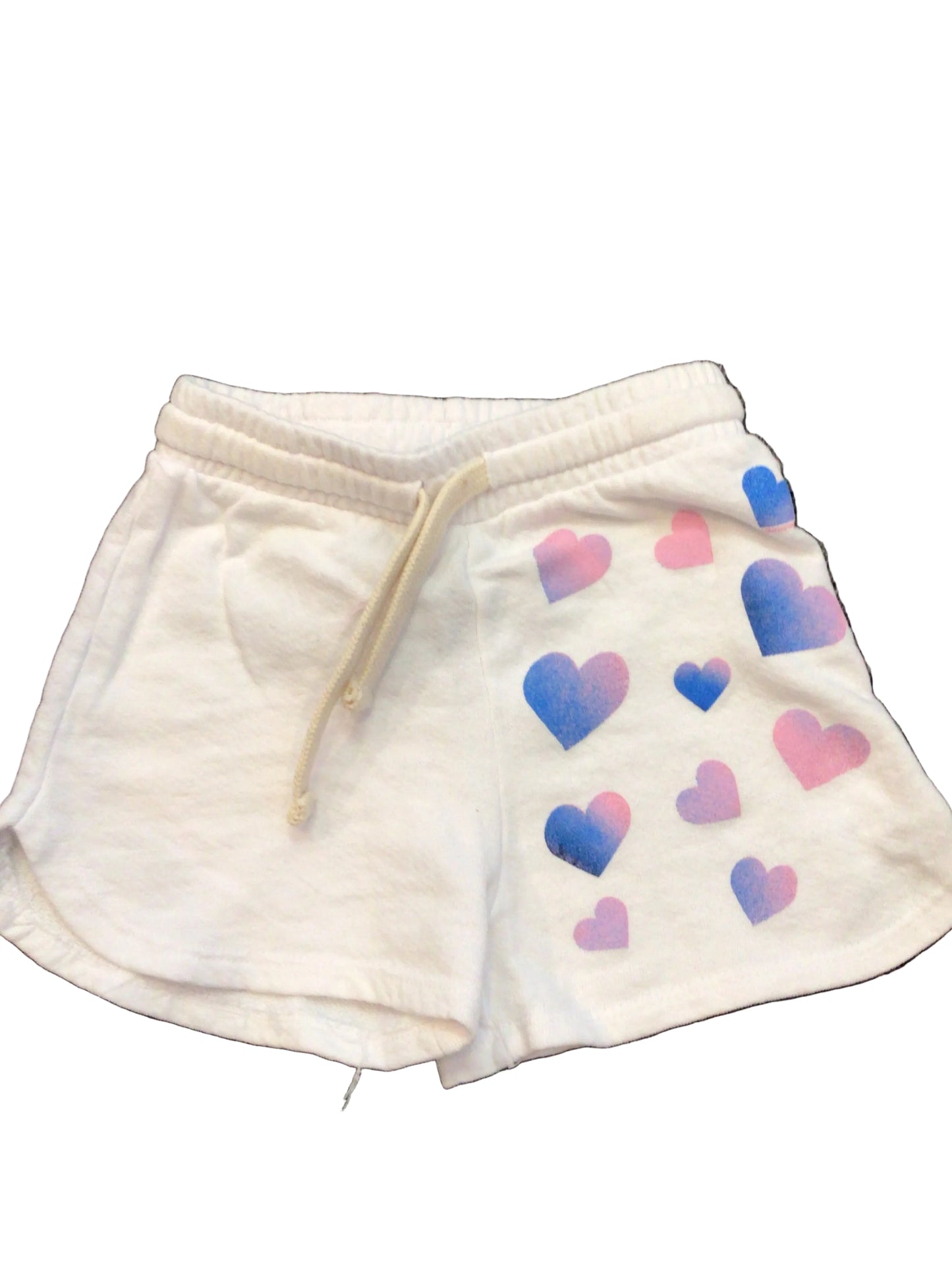 White hearts shorts toddler
