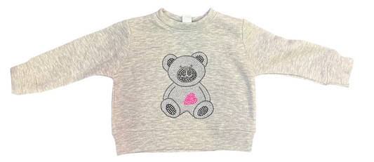 Bear w/ Heart Gray Crewneck