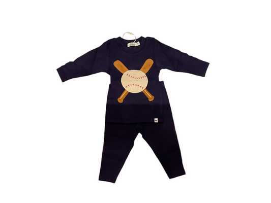 Oh baby blue baseball 2pc set