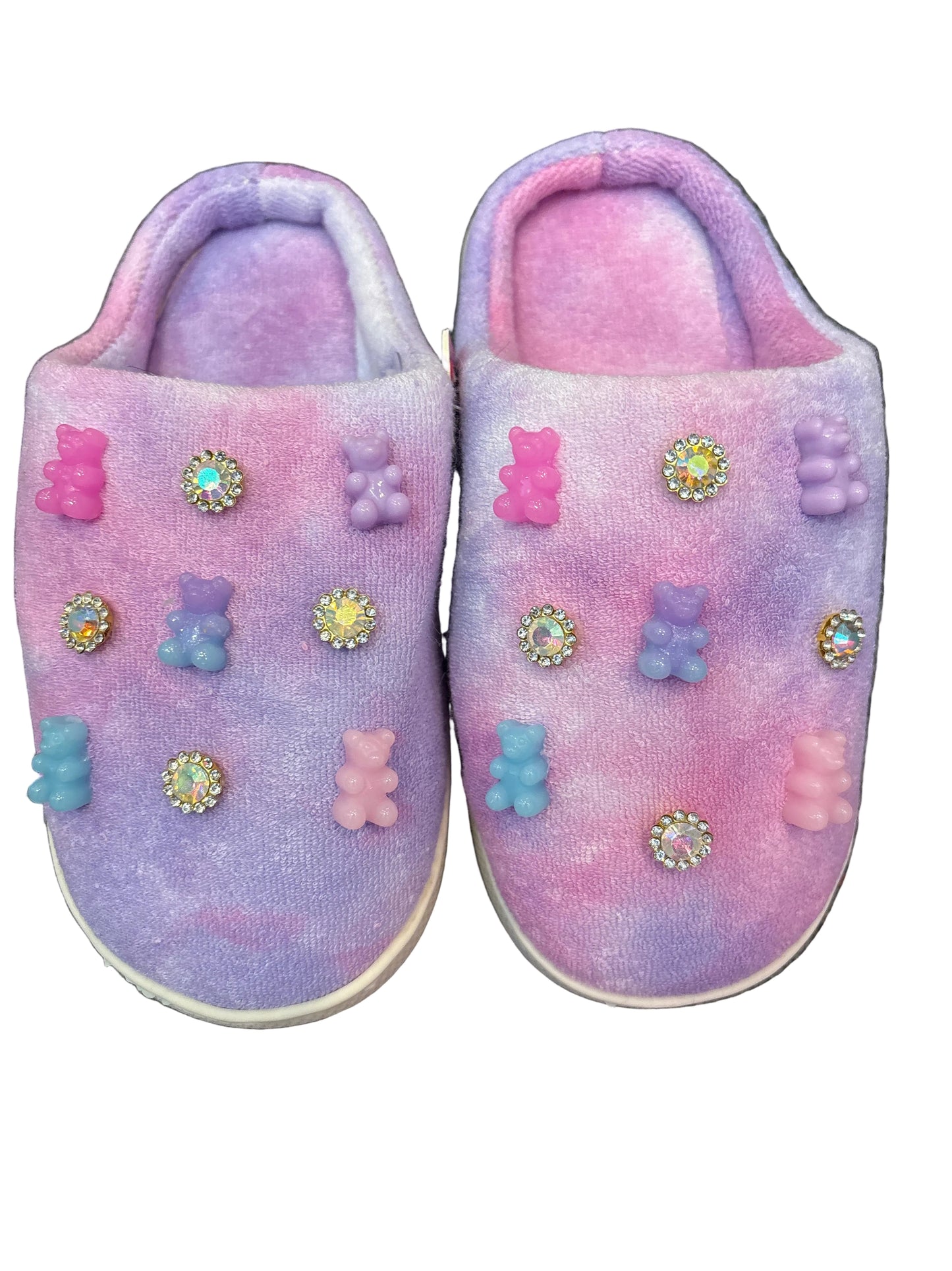 Purple gummy bear slippers
