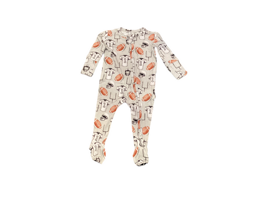 Lev baby football zippered footie