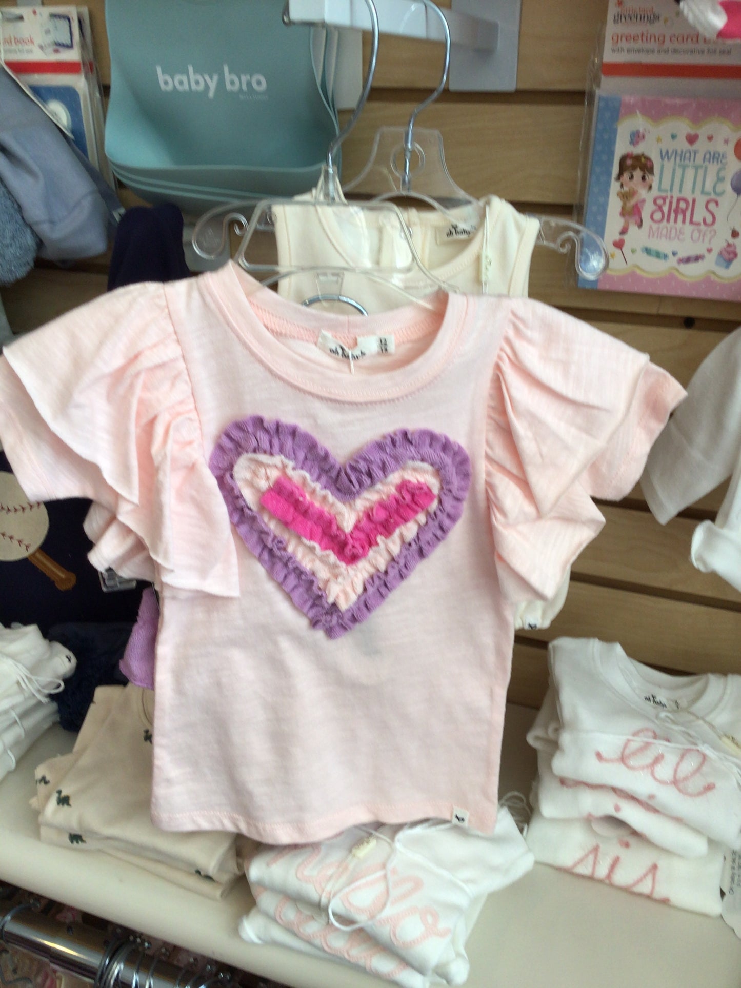 Oh Baby heart ruffle tushie set