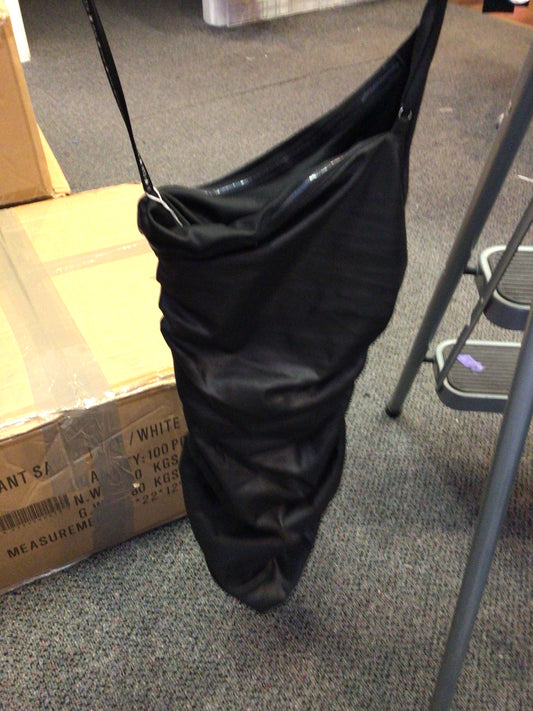 Katie J black one shoulder dress