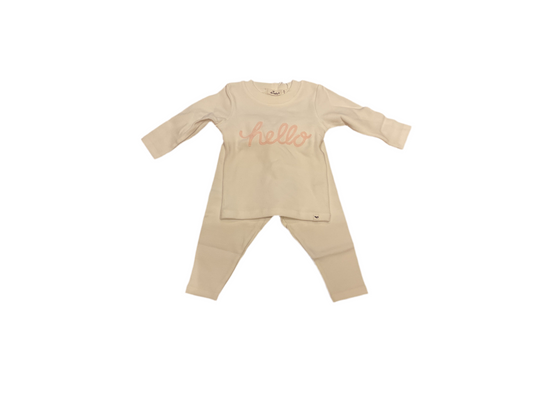 Oh baby pale pink hello 2 pc set