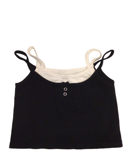 Malibu Sugar double layer cropped tank top