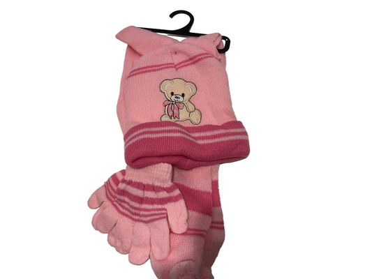 Pink bear hat sets