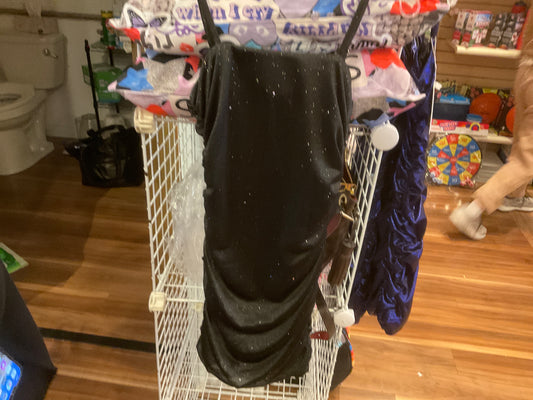 FBZ kids black dress w/silver sparkle