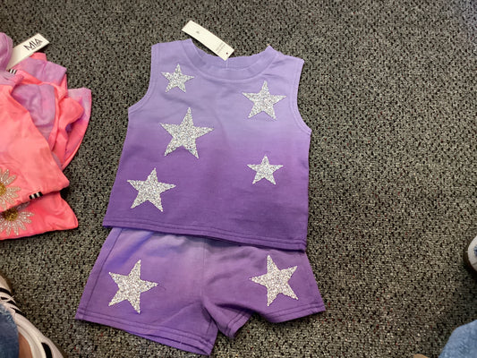 Mia ombré short/tank star 2pc set