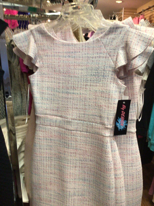 By Debra pastel rainbow tweed dress