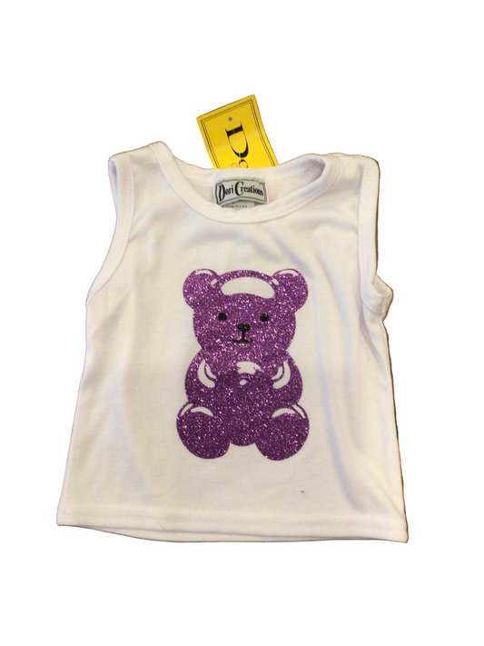 Dori Creations purple bear tank top