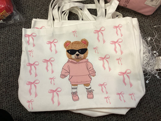 Lil Darlings bear tote bag
