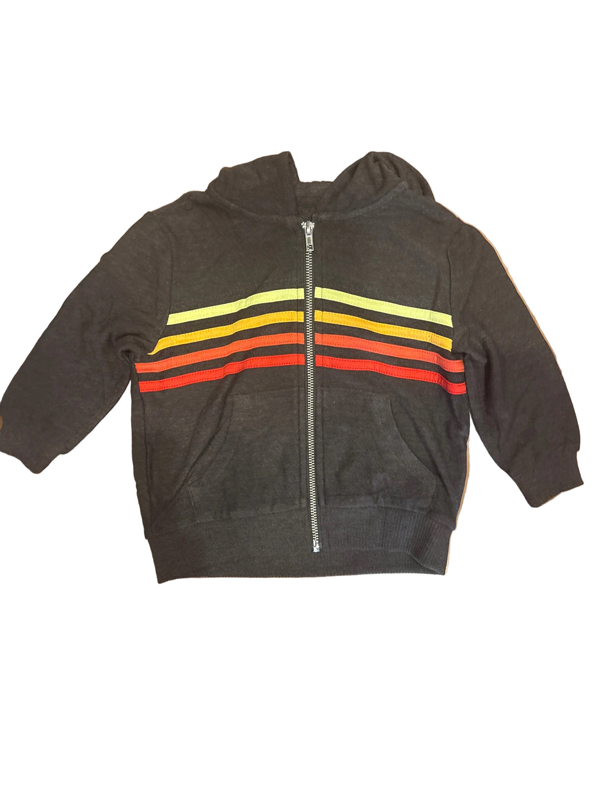 Charcoal striped zip up