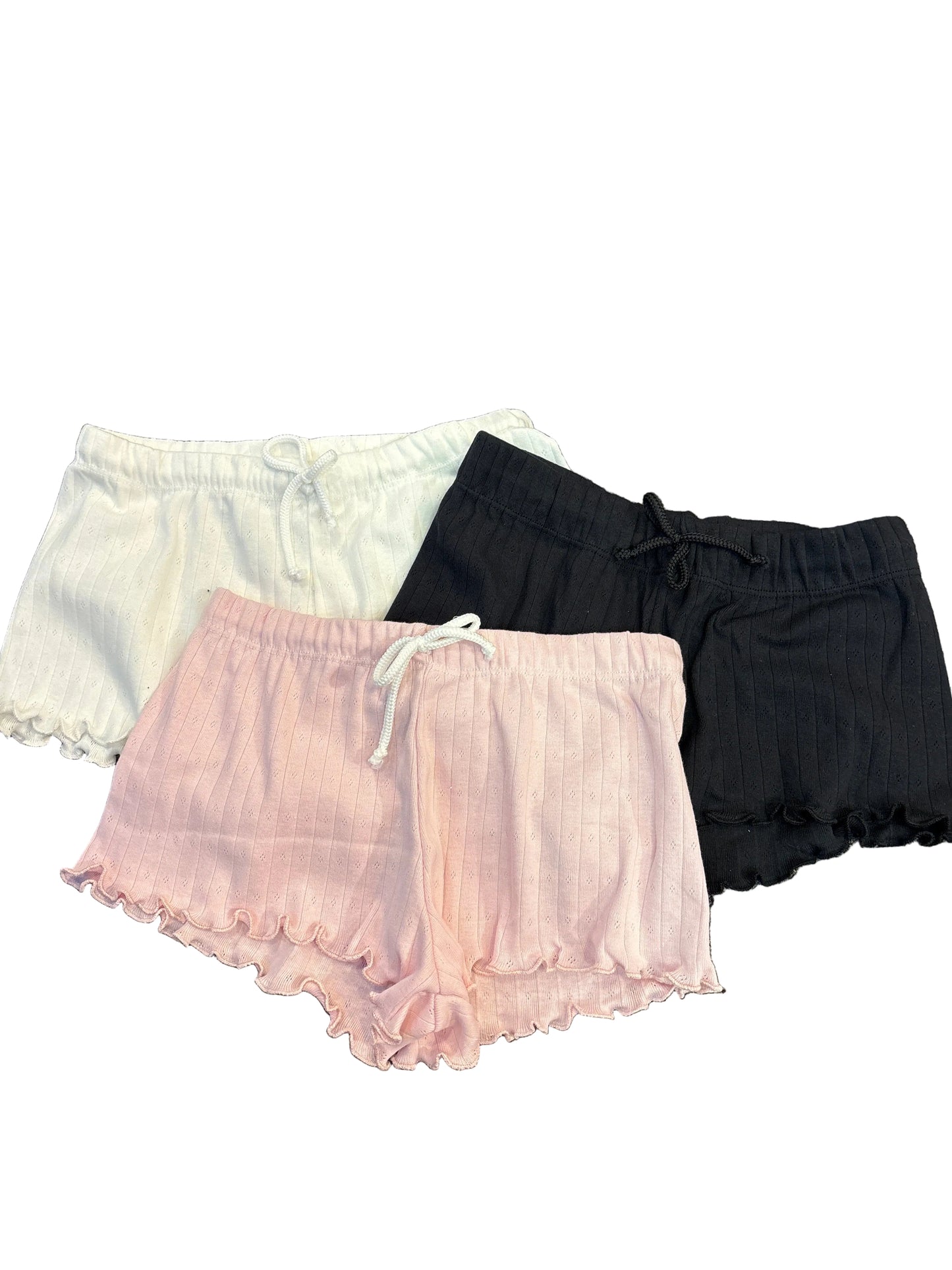 Pointelle solid shorts