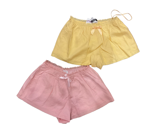 Lace ribbon point micro shorts