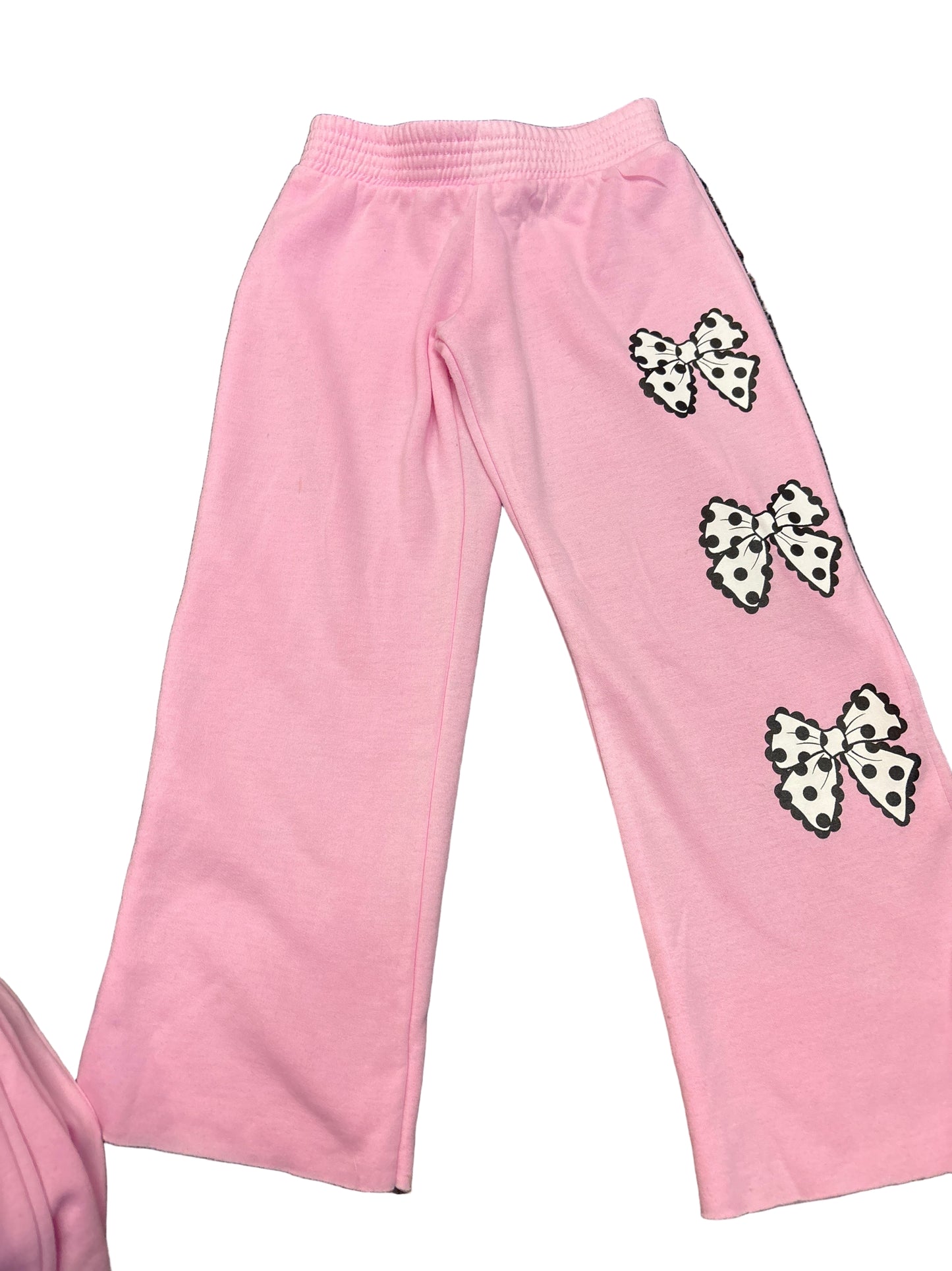 Pink bow pants