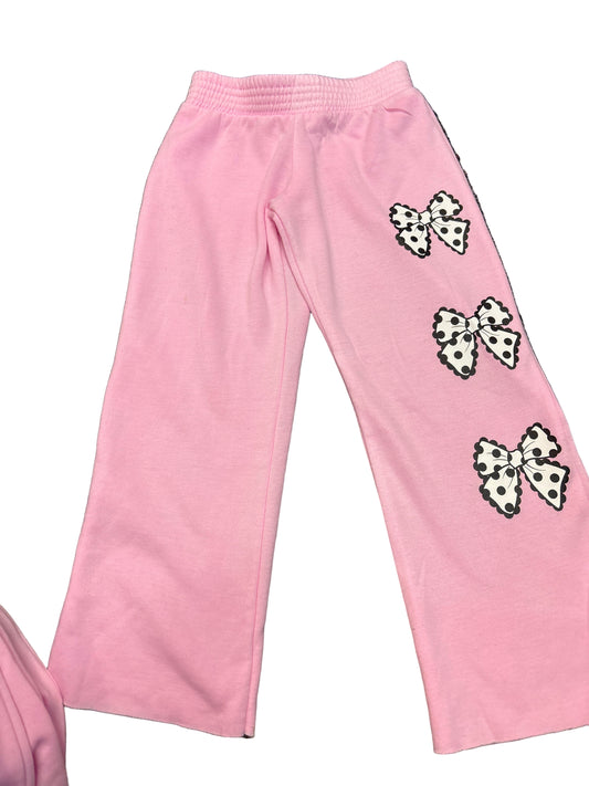 Pink bow pants