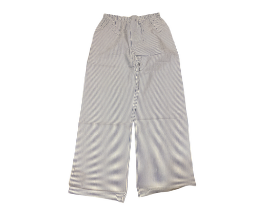 Olivaceous blue/white stripe pant