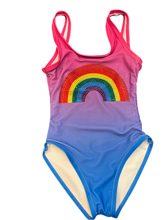 Tweenstyle by Stoopher Rainbow Sparkle Ombré Bathing suit