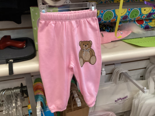 Firehouse baby girl pink bear sweatpants