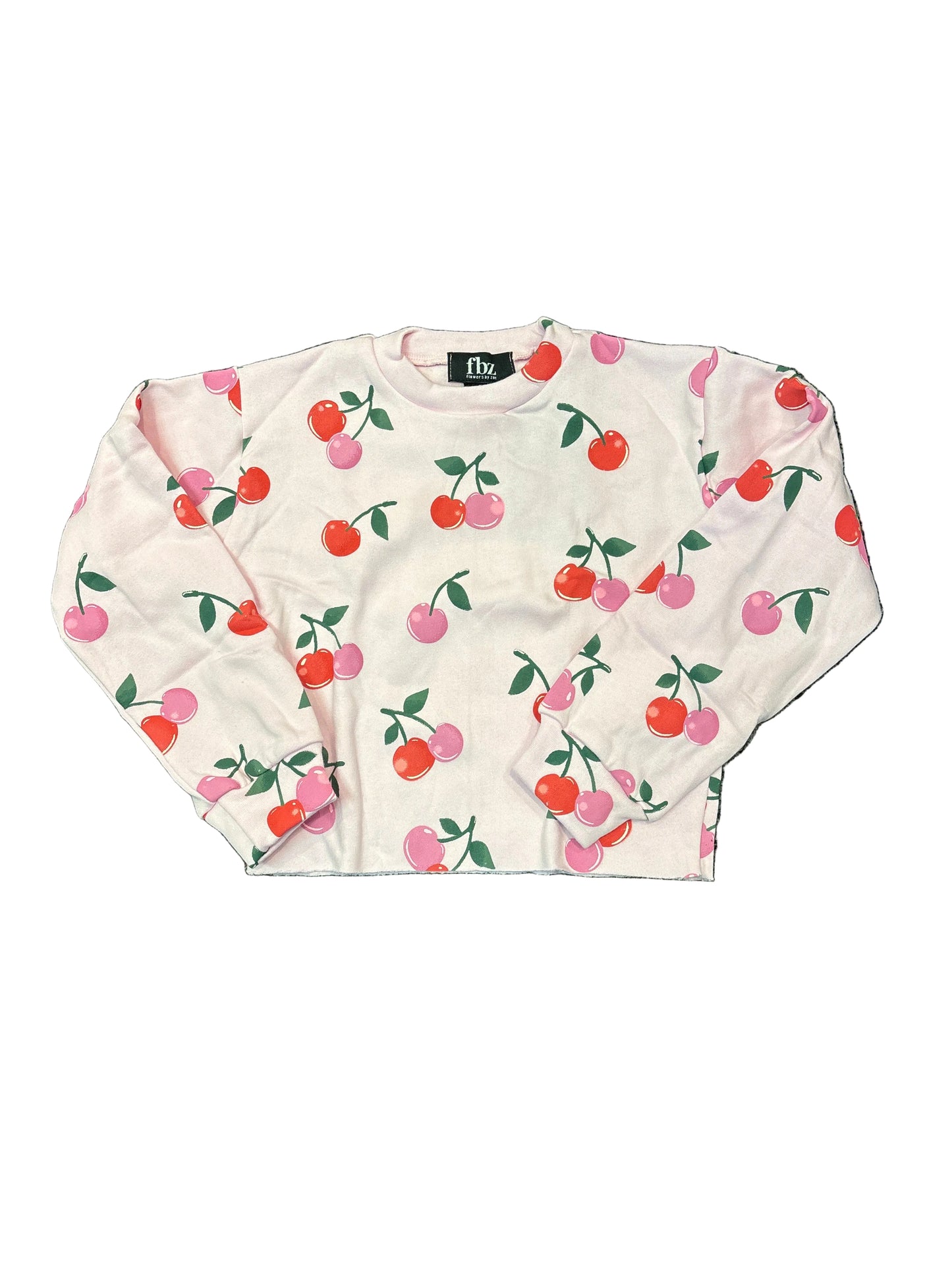 Pink pink red cherry sweatshirt
