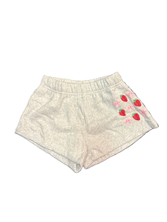 Grey bow and strawberry shorts
