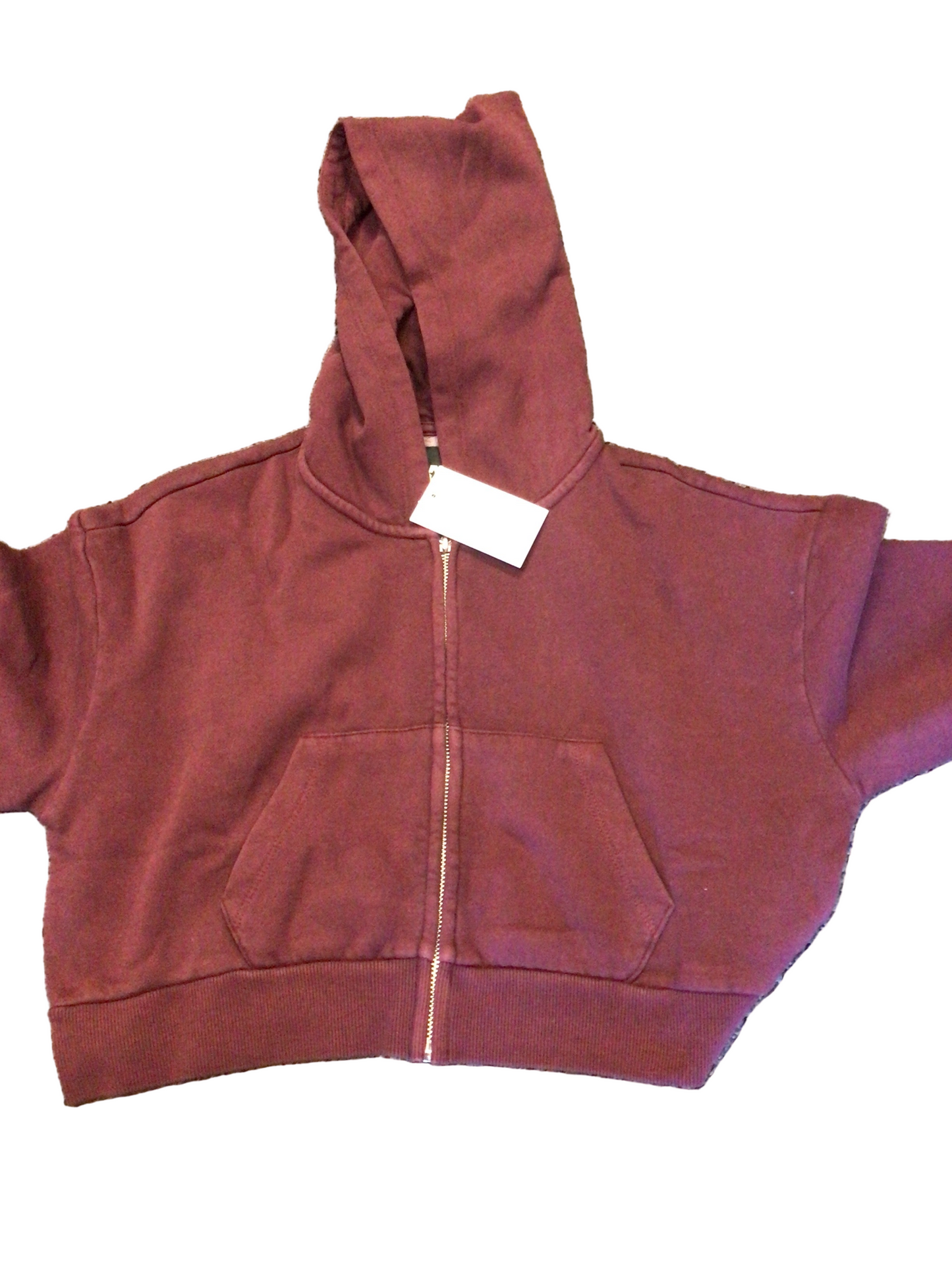 Katie J Cody cropped hoodie eggplant