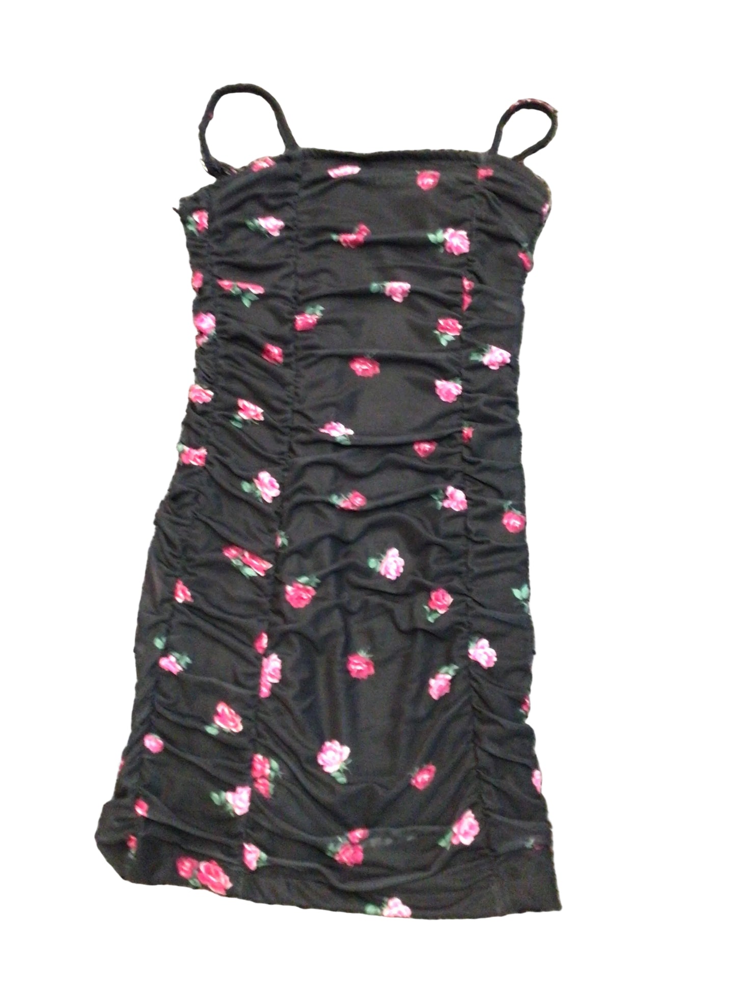 FBZ black pink flower dress