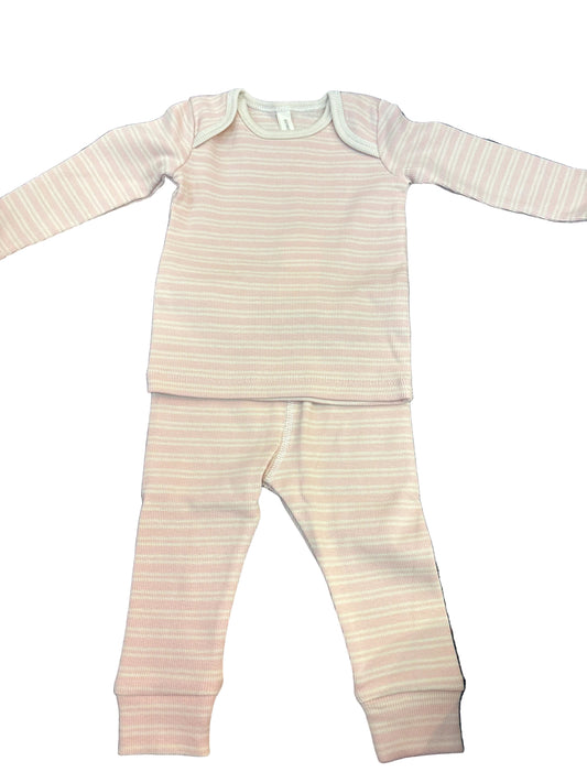 Dusty Rose Ribbed Tee & leggings