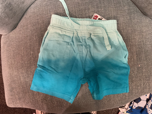 Mish French Terry turquoise dip shorts