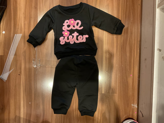 Black and pink Little Sister set
