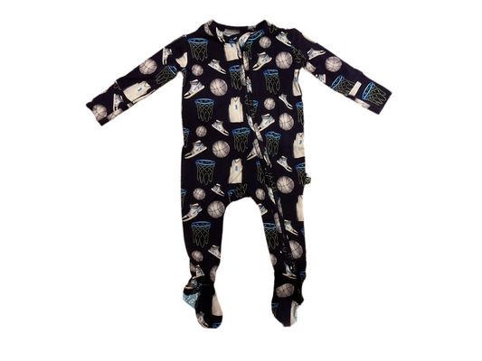 Lev Baby basketball zippered footie