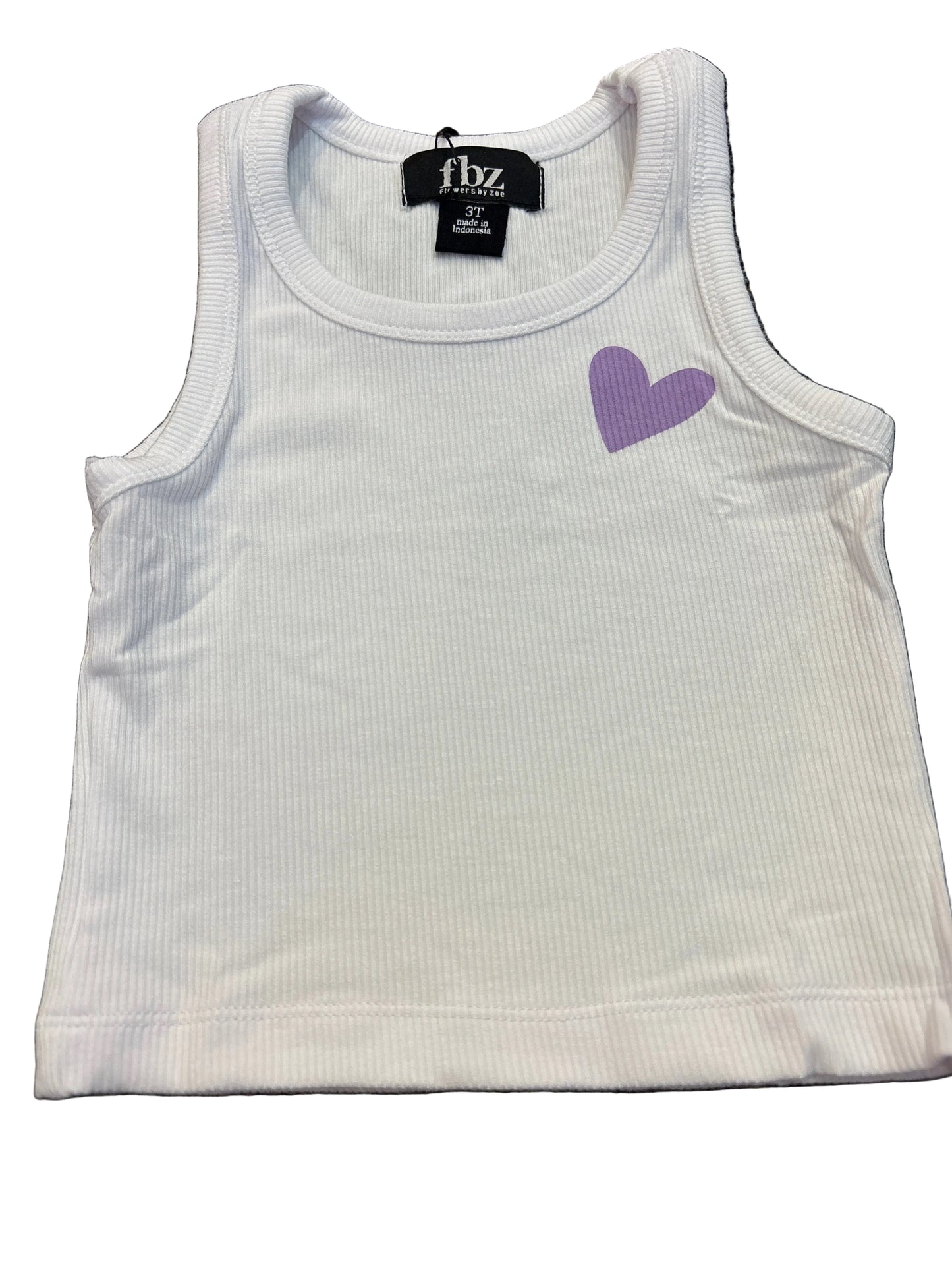 White tank w/purple heart