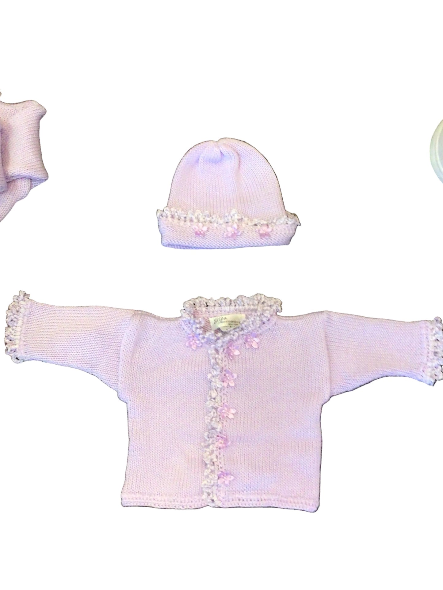 Baby sweater and hat set