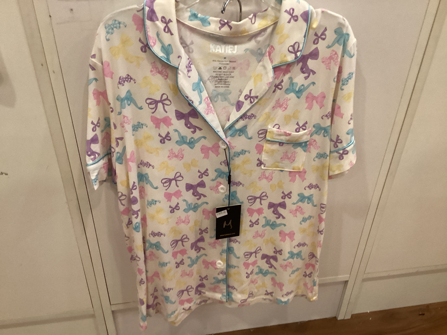 KatieJ Jr pj shorts bow