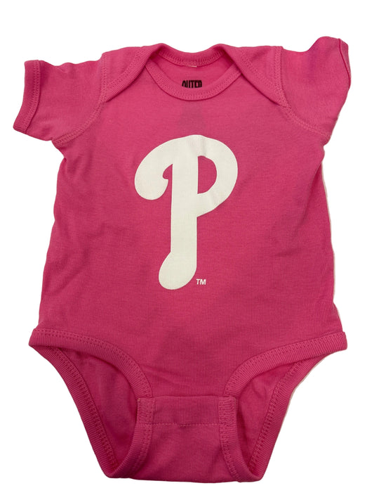 Pink Phillies Onesie