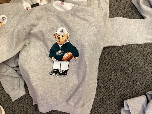 Mkk adult Super Bowl teddy bear sweatshirt