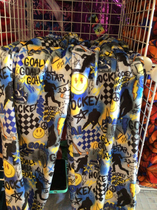 Love and Kisses boys pj pants hockey