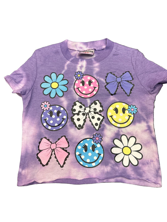 Voilet smile/bow tshirt