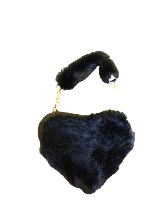 Fuzzy heart bag