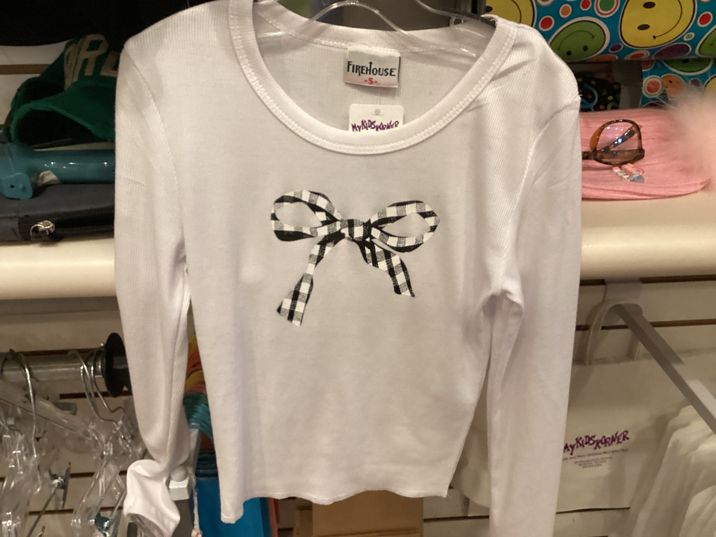 Firehouse long sleeve black bow