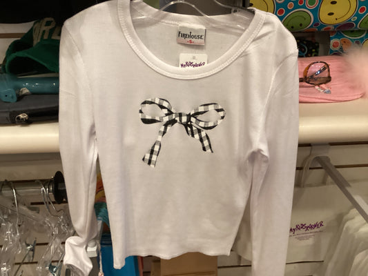 Firehouse long sleeve black bow