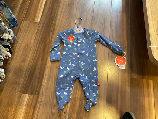 Magnetic me blue cowboy onesie
